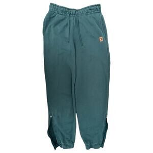Nike Court Tennis Sweatpants Mens Small Green Joggers Athletic Swoosh Logo